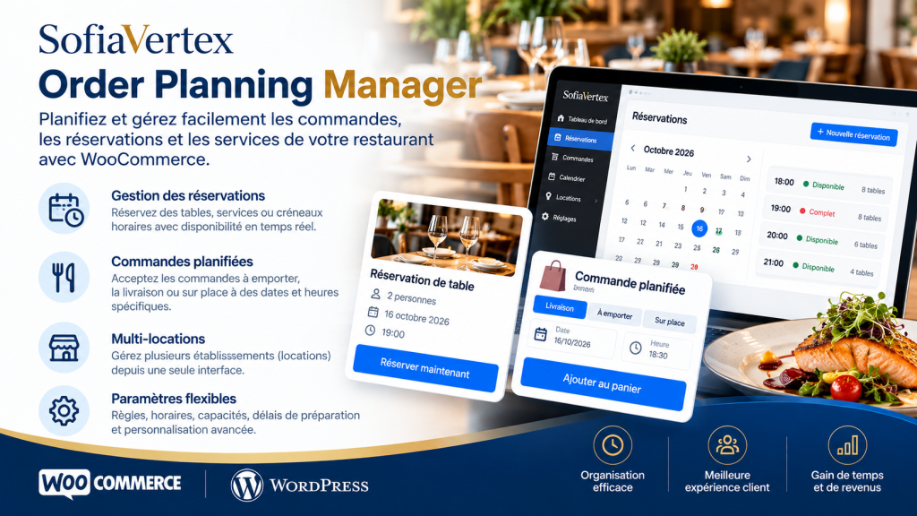 Order planning Manager pour WooCommerce